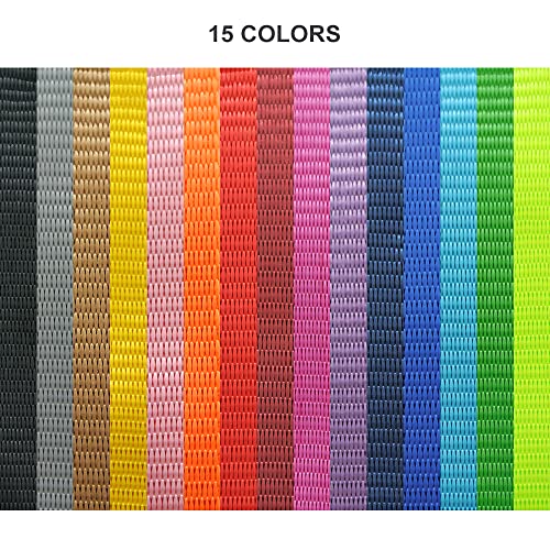 Luck Dawn Puppy ID Collars,15 PCS Identification Soft Nylon Puppy Collars, Adjustable Breakaway Safety Whelping Litter Collars for Newborn Puppies Kitten – Set of 15 (Round Button M (Pack of 15)) - size: Round Button M (Pack of 15)