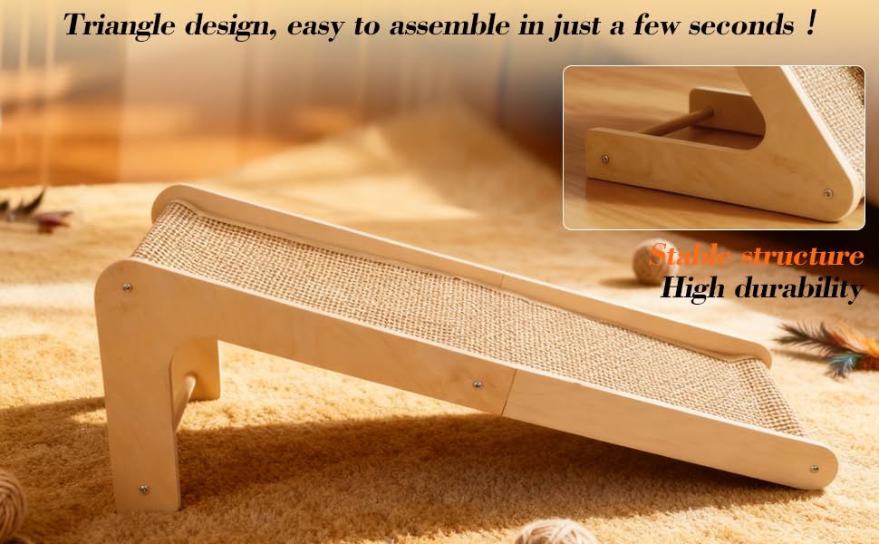 2-in-1 Cat Scratching Post with Replaceable Sisal Pads – Durable Scratcher Toy for Indoor Cats