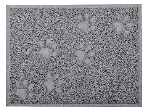 Cat Litter Box Debris Catcher Mat 16x12 Inches,4 Colors Available (Gray) - color: Gray