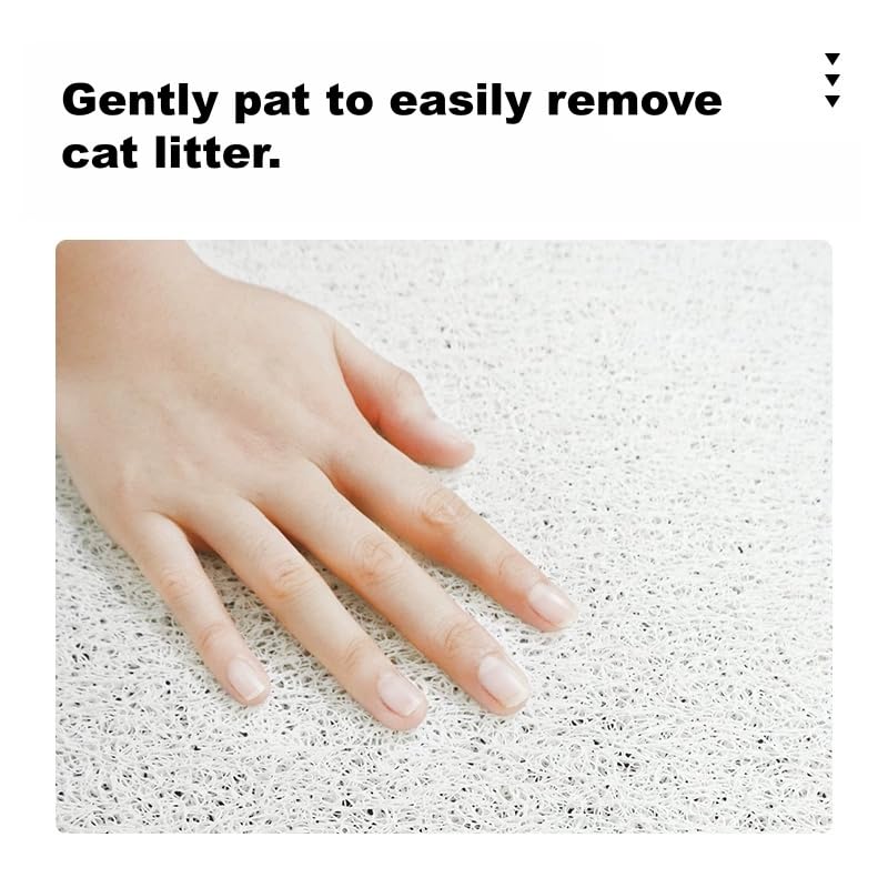 32"x20" Cat Litter Box Trapping Mat, Cute Kitty Paw Design, Soft Comfortable, Easy Clean, Anti Slip PVC Material Liners, Welcome Mat, Entryway Rug (Orange) - color: Orange
