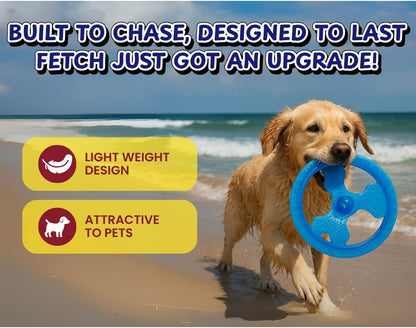 Rudy’s Favorite TPR Flying Disc w/Center Ball - Dog Frisbee - Floats, Flies Far for Fetch Freaks, Pool Splashers & Backyard Maniacs- Dog Toys for Aggressive chewers, chew Toys & Pool Toys