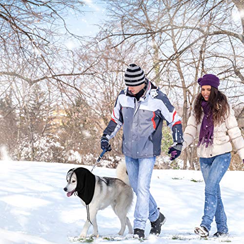 Geyoga 2 Pieces Waterproof Dog Snood Dog Neck and Ears Warmer Reflective Neck Ear Scarf Snood Headband Scruff Winter Headwear(Medium) - size: Medium
