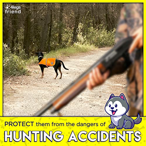 Safety Reflective Vest for Dogs - High Visibility for Outdoor Activity Day and Night, Protect Your Pet from Cars & Hunting Accidents - size: S