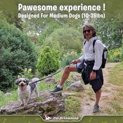 Exquisite Hands-Free Leash for Medium Dogs: Ultimate Comfort & Freedom for Running, Walking, Hiking. Premium Quality, Durable & Versatile Waist Dog Leash Belt. Your Dog Will Love It - color: Black & Green
