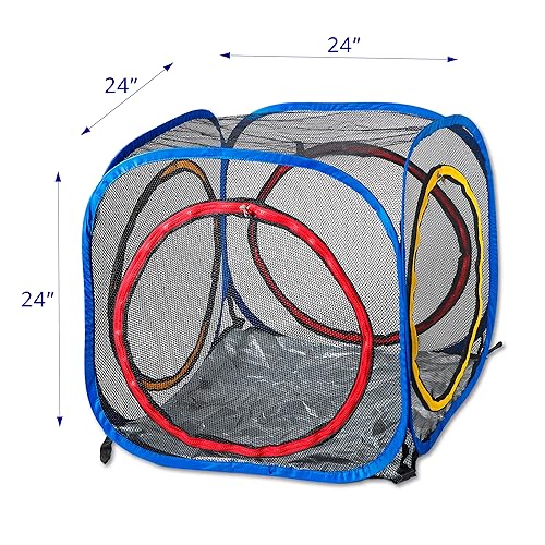 Pet Fit For Life Build-Your-Own Cat Enclosure - Collapsible Mesh Indoor & Outdoor Cat Cube - Perfect for Indoor Cats, Kittens on Patios, Yard & Camping