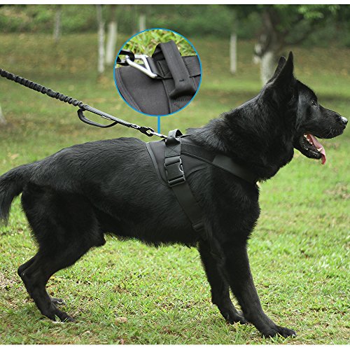 EXCELLENT ELITE SPANKER Tactical Dog Harness Patrol Harness Service Dog Vest Military Dog Vest Working Dog Vest with Handle(Black-S) - color: Black, size: S-(23.5 - 29.5")
