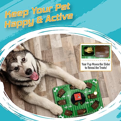 Pets First NFL Cleveland Browns Puzzle Treat Dog Toy - Interactive Toy for Dogs - color: CLEVELAND BROWNS, size: Standard