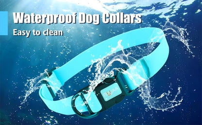 Waterproof Dog Collars,Easy Clean Collar,Adjustable Dog Collars for Small,Medium, Large Dogs (Lake Blue, S) - color: Lake Blue, size: S