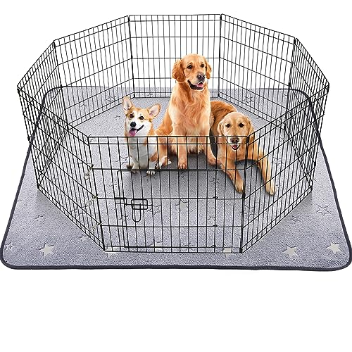 LOOBANI Washable Pee Pads for Dogs, Fast Absorption Reusable Puppy Pad, Waterproof Whelping Pads, Training Pet Playpen Mat for Floor, Dog Crate, 1 Pack 72 x 72 in - size: 72x72 in(1 Pack)