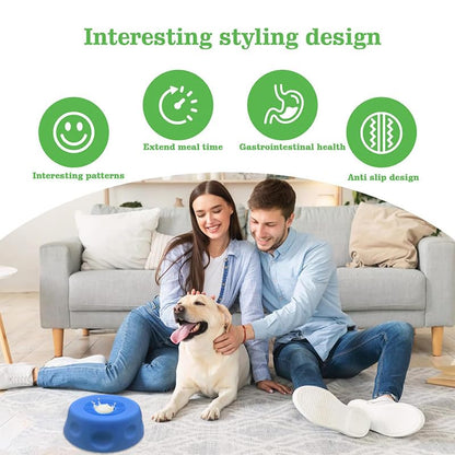 Slow Feeder Dog Lick Bowl with Rolling Ball,Anti-Slip Silicone Puzzle Feeder for Liquid Treats,Bone Broth,Yogurt,Wet Food,Anxiety Relief Enrichment Lick Toy for Large Medium Small Dogs & Cats (Black) - color: Black