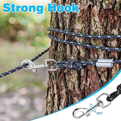 Reflective Cat Leash - 30 Feet Yard Long Leash, Escape Proof Durable Walking Leads, Safe Extender Pet Tie Out Leash Outdoor Training Playing Camping for Kittens/Puppies/Rabbits/Small Animals - size: 30ft