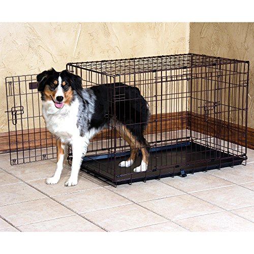 Precision Pet Products Two Door Great Crate Wire Dog Crate, 42 Inch, For Pets 70-90 lbs, With 5-Point Locking System - size: 42.0"L x 28.0"W x 30.0"H