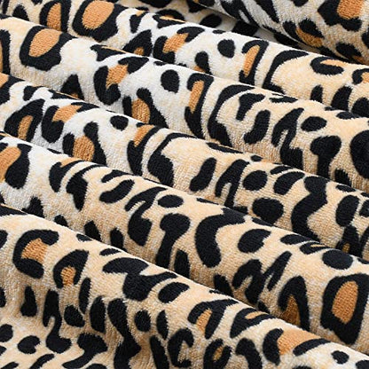 Catalonia Cheetah Sherpa Fleece Throw Blanket, Soft Mink Plush Couch Blanket, Fuzzy TV Bed Blanket, Fluffy Comfy Warm Heavy Throws, Comfort Caring Gift, 50x60 inches - color: Cheetah, size: 50"x60"