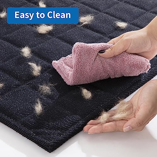 HOMBYS Chew Proof Dog Crate Bed Mat, 22"x35" Indestructible Kennel Pad for Aggressive Chewers, Plaid Durable Puppy Crate Mats for Medium Dogs Cages - size: Medium(35" L x 22" W)