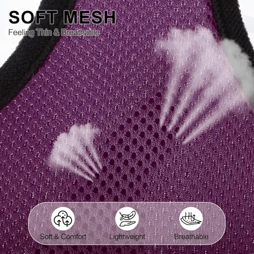 BINGPET Small Dog Harness, No Pull Dog Harness Small Sized Dogs, Soft Light Breathable Mesh Puppy Vest with Safety Buckle-Adjustable Step in Pet Harnesses for Easy Walking, Running, Training - color: Purple, size: XS (NECK: 10", CHEST: 10"-14")