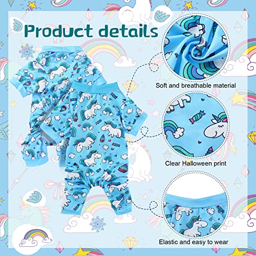 3 Pieces Dog Pajamas Puppy Soft Pets Clothes Dog Jumpsuit for Small Medium Large Pets Cute Apparel Bodysuits for Girl and Boy, 3 Styles(S Fits 3.3-5.5 lbs) - size: S Fits 3.3-5.5 lbs