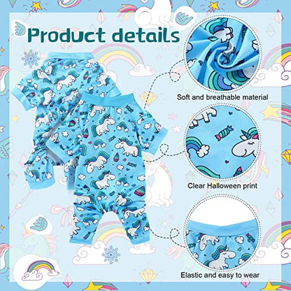 3 Pieces Dog Pajamas Puppy Soft Pets Clothes Dog Jumpsuit for Small Medium Large Pets Cute Apparel Bodysuits for Girl and Boy, 3 Styles(S Fits 3.3-5.5 lbs) - size: S Fits 3.3-5.5 lbs