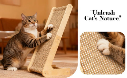 2-in-1 Cat Scratching Post with Replaceable Sisal Pads – Durable Scratcher Toy for Indoor Cats