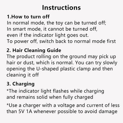 Speedy Ball 2.0 with Tail, Interactive Toys for Bored Indoor Cats Enrichment, Automatic Rolling Ball Kitten Exercise, Turbo Funny Self Play Moving Flying Toy 3.0, Electronic Pet Chase Mouse Games