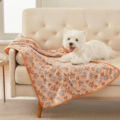 Soft Warm Fleece Pet Blanket, Cartoon Plush Blanket for Dogs and Cats, Cat and Dog Cover, Machine Washable, Brown, 20 * 30Inch - color: Brown, size: 20*30Inch