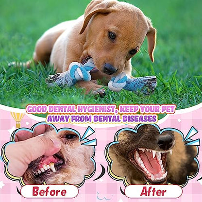 Paterr 12 Pcs Rope Dog Toys Multi Color Puppy Rope Toy Cotton Puppy Toys Dog Chew Puppy Teething Toys for Small and Medium Dogs Puppies