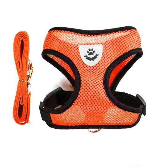 No-Pull Dog Harness, Adjustable Reflective Vest with Quick Release Buckle, Breathable Mesh - color: Orange, size: XL