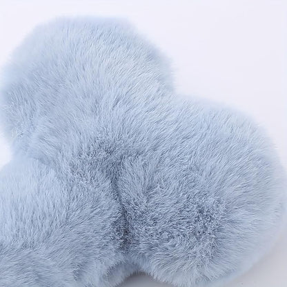 1 Pack Plush Dog Bone Toy Squeaky Interactive Chew with Embroidered Love Design Soft Puppy Teething Toy (Random Color) - color: C