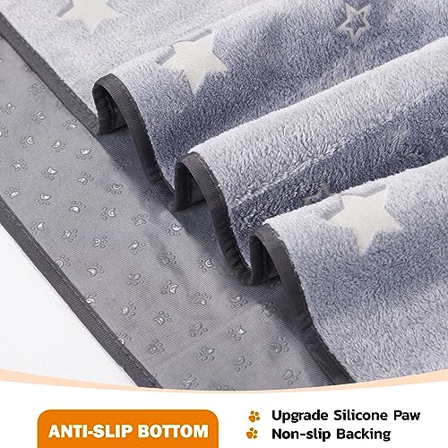 LOOBANI Washable Dog Pads, Fast Absorption Reusable, Waterproof Whelping, Non Slip Pet Playpen Mat for Dogs, Grey 2 Pack 36 x 72 in - size: 36x72 in(2 Pack)