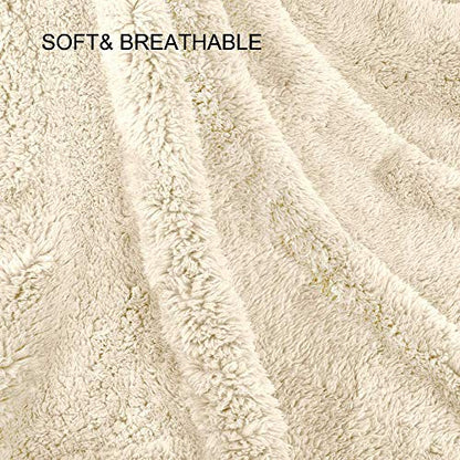 N+A Fluffy Pet Dog Blankets Soft Warm Fleece Throw Puppy Blanket Washable Plush Faux Fur Sleep Mat for Dog Cat Bed Couch Sofa Car (Medium (21" x 31"), White) - color: White, size: Medium ( 21" x 31" )