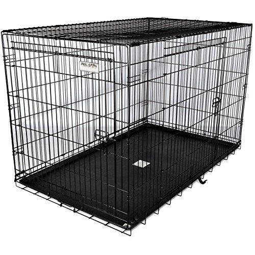 Precision Pet Products Two Door Great Crate Wire Dog Crate, 48 Inch, For Pets 90-125 lbs, With 5-Point Locking System - size: 48.0"L x 30.0"W x 32.0"H