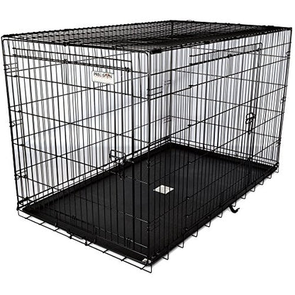 Precision Pet Products Two Door Great Crate Wire Dog Crate, 48 Inch, For Pets 90-125 lbs, With 5-Point Locking System - size: 48.0"L x 30.0"W x 32.0"H
