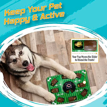 Pets First NFL Chicago Bears Puzzle Toy, Puzzle Treat Dog Toy, Interactive Dog Treat Toy, Dog Puzzle - color: CHICAGO BEARS, size: Standard
