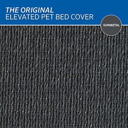 Coolaroo The Original Elevated Pet Bed Replacement Cover, Large Gunmetal , 51"L x 51"W x 0.3"Th - color: Gunmetal, size: Large, style: Large