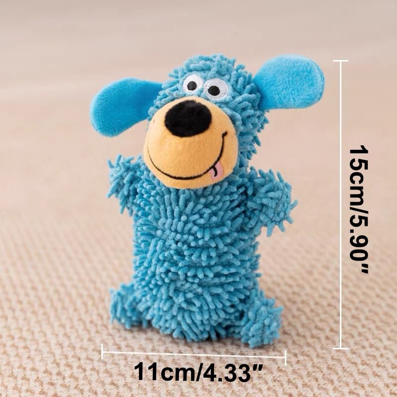 Squeaky Dog Toys for Aggressive Chewers, Tough Durable Chew Toy for Small Medium Large Dogs, Interactive Dog Toys to Keep Them Busy, Stuffed Plush Pet Stimulation Toy Gift, Mop Dogs
