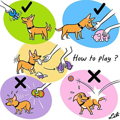 CHIWAVA 4 Pack 2.4" Squeak Latex Puppy Dog Toy Ball Sports Balls Sets Fetch Interactive Toy for Small Dogs - size: 2.4" Small Dogs 4 Pack
