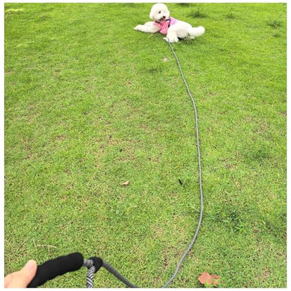 30ft Long Rope Dog Leash, 3/4/5/6/7/8/10/12/15/20/30FT Lengths Dog Lead Nylon Pet Leash, Soft Padded Handle Thick Lead Training Leashes for Large Medium Dogs (30ft * 1/2", Black) - color: black, size: 1/2" * 30'