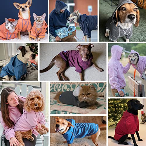 Blueberry Pet Essentials Hoodie – 18″ Cotton‑Blend Sweatshirt with Hood, Alaskan Blue, Machine‑Washable Dog Jersey - color: Dog Hoodie - Alaskan Blue, size: 18 inch (Pack of 1)