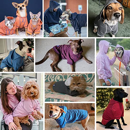 Blueberry Pet Hoodie – 14″ Soft Cotton-Blend Winter Sweatshirt, Alaskan Blue, Award-Winning Small-Dog Jersey - color: Dog Hoodie - Alaskan Blue, size: 14 inch (Pack of 1)