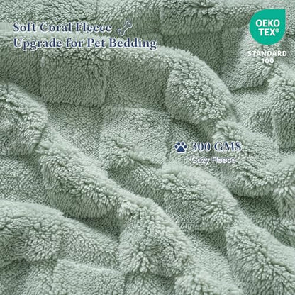 David's Home Large Dog Blankets Washable Pet Bed Cover Twin Size, Soft Fluffy Fuzzy Cat Puppy Blanket with Premium 300GSM Fleece for Pet Kitten Doggy, Aqua Gray, 66 * 90" - color: Aqua Gray, size: Twin