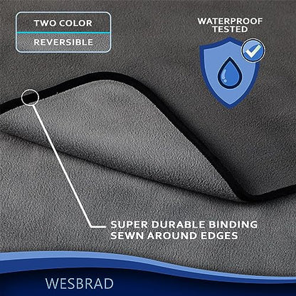 100% Leak Proof, Waterproof, Totally Pee Proof, EZ-Wash, Durable, 3 Layer Blanket (Slate Grey/Cool Grey, Large 80"x60") Adults, Pets, Dogs, Cats, Cozy Soft - size: Large 80"x60"