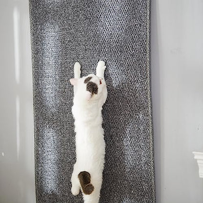 SHENGOCASE 67"x 23.6" Thickened Cat Wall Climbing Carpet, Cat Wall Furniture Scratcher, Scratching Post, Couch Sofa Protector (Grey) - color: Grey