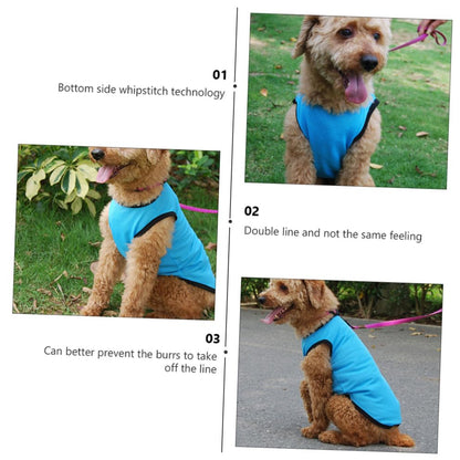 Pet Dog Vest Sleeveless Breathable Mesh Cooling Shirt Blue M for Puppies and Small Dogs Summer Pet Clothes