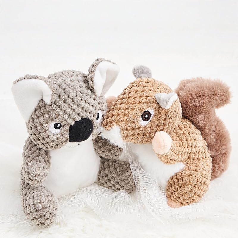 Interactive Squeaky Dog Chew Toys for Aggressive Chewers, Cute Squirrel Squeaky Dog Toy for Puppy Small Medium Large Dogs Chewing, Playing, Keep Them Busy, Teeth Cleaning and Gum Massage - color: Squirrel