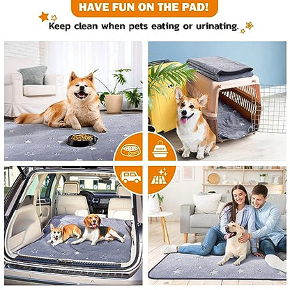 LOOBANI Washable Pee Pads for Dogs, Fast Absorption Reusable Puppy Pad, Waterproof Whelping Pads, Training Pet Playpen Mat for Floor, Dog Crate, 1 Pack 72 x 72 in - size: 72x72 in(1 Pack)