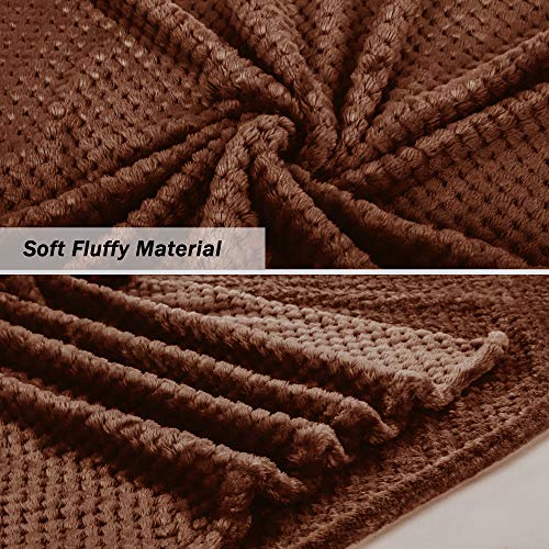 Dog Blanket,Soft Fuzzy Blankets for Puppy, Small,Medium,Large,X-Large Premium Fluffy Blankets Plush Fleece Throw Dog Bed, Couch, Sofa, Reversible Travel Warm Covers - color: Brown, size: L（40x47 inches）