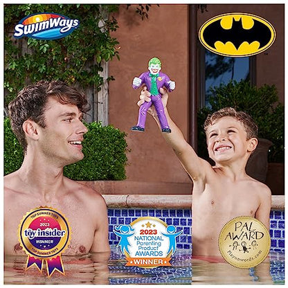 SwimWays DC Joker Floatin' Figures, Swimming Pool Accessories & Kids Pool Toys, Batman Party Supplies & Water Toys for Kids Aged 3 & Up - color: Joker Floating Figure
