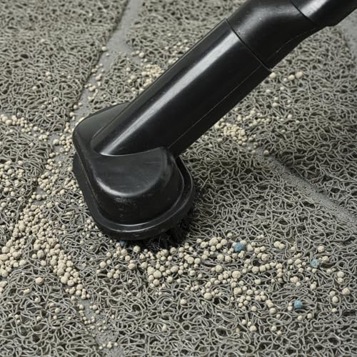 WePet Cat Litter Box Mat, Kitty Premium PVC Pad, Durable Trapping Rug, Phthalate Free, Urine-Resistant, Scatter Control, Mosaic, XXL 47 x 35 Inch, Cadet Grey - color: #02 Cadet Grey, style: Mosaic/47 x 35 Inch