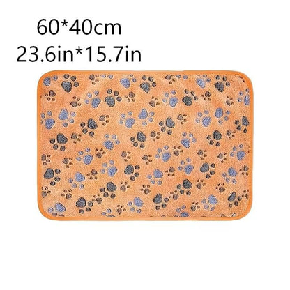 Soft Warm Fleece Pet Blanket, Cartoon Plush Blanket for Dogs and Cats, Cat and Dog Cover, Machine Washable, Brown, 16 * 23Inch - color: Brown, size: 16*23Inch