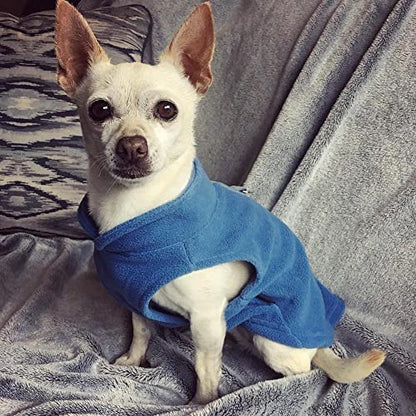 Gooby Every Day Fleece Cold Weather Dog Vest for Small Dogs, Blue, Large - color: Blue, size: Large (Around 18-lb)