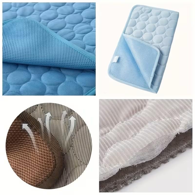 1pcs Dog Bed Cover Pet Blanket for Furniture Bed Couch Sofa Reversible, Breathable, Washable Pet Blankets, Dog Cooling Mat, Blue, 70 * 55cm - color: Blue, size: 70*55cm